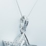 Collana Ciondolo in Oro 18 kt con Diamanti Certificati - Modello (Stella)