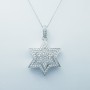 18 kt Gold Pendant Necklace with Certified Diamonds - Model (Star)