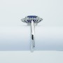 Anello in oro 18kt con Zaffiro 3.44 ct e Diamanti 2.90 ct Totali - Modello (MIDDLETON)