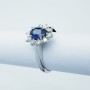 Bague en or 18kt avec saphir 0,85 ct et diamants 0,42 ct au total - Modèle (MIDDLETON)