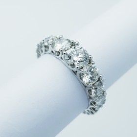 18 kt Gold Ring with Certified Diamonds 2.90 ct Total - Modelo (Elfico)