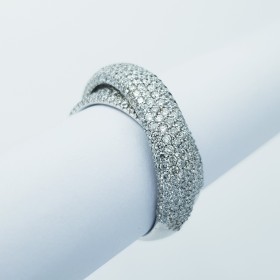 18kt Gold Ring with Certified Diamonds 1.20 ct Total - Model (Sails)