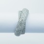 Anello in Oro 18kt con Diamanti Certificati 1.20 ct Tot. - Modello (Vele)