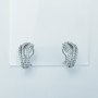 Boucles d'oreilles en or blanc 18 KT avec diamants certifiés 0,95 ct Total