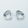 Boucles d'oreilles en or blanc 18 KT avec diamants certifiés 0,95 ct Total