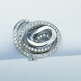 Anello in Oro 18 kt con Diamanti Certificati 0.74 ct Totali - Modelo (Mat)