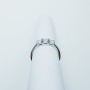 TRILOGY ring 1,80 CT in rhodium silver with Zircon diamonds