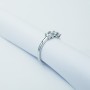 TRILOGY ring 1,80 CT in rhodium silver with Zircon diamonds