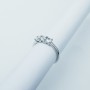 TRILOGY ring 2,40 CT in rhodium silver with Zircon diamonds