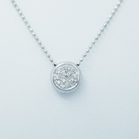 DIAMANTI PUNTO LUCE CIONDOLO in ORO 18 kt 0.16 ct Tot. - Modello (UFO 2)