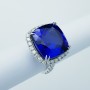 Anello in Oro 18kt con Tanzanite e Diamanti Certificati - Modello (OMIII)