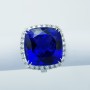18kt Gold ring with Tanzanite and Certified Diamonds - Model (OMIII)