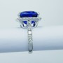 18kt Gold ring with Tanzanite and Certified Diamonds - Model (OMIII)