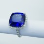 Bague en or 18kt avec Tanzanite et diamants certifiés - Modèle (OMIII)