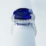 Bague en or 18kt avec Tanzanite et diamants certifiés - Modèle (OMIII)