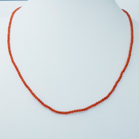 COLLIER CORAL 2 mm - LONGUEUR 40 cm