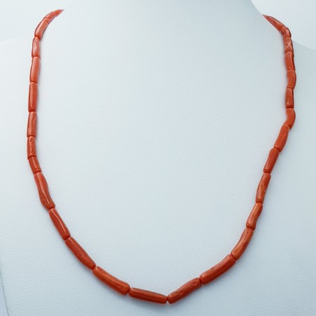 CORAL NECKLACE STRAND 3.5 x 13 mm - LENGTH 50 cm