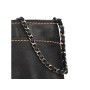 Borsa a Tracolla Chanel Nera con Impunture e Interni Beige