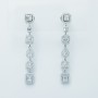 Orecchini Pendenti in Oro Bianco 18 kt con Diamanti Certificati - Modello (Alice)