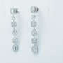 Orecchini Pendenti in Oro Bianco 18 kt con Diamanti Certificati - Modello (Alice)