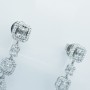 Orecchini Pendenti in Oro Bianco 18 kt con Diamanti Certificati - Modello (Alice)