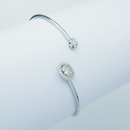 Bracelet in 18 kt White Gold and Diamonds 0.78 ct Total G VS1