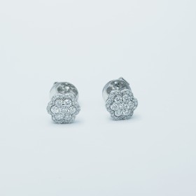 Boucles d'oreilles en or 18 carats DIAMONDS DOT LIGHT 0.35 ct Total - Modèle (MAGIC)