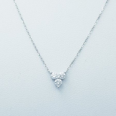 Collana in Oro Bianco 18kt e Diamanti Certificati - Modello (Ra)