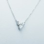 Collier en or blanc 18kt et diamants certifiés - Modèle (Ra)