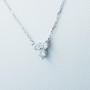 Collier en or blanc 18kt et diamants certifiés - Modèle (Ra)