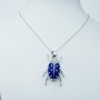 Collana Ciondolo in Oro Bianco 18kt e Diamanti Certificati - Modello (Scarabeo)