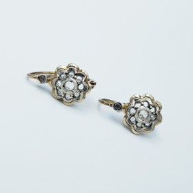 12 kt GOLD EARRINGS with DIAMONDS