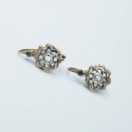 ORECCHINI ORO 12 kt con DIAMANTI