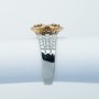 Bague en or 18 carats avec diamants certifiés - Modèle (Courbes)