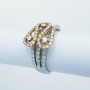 Bague en or 18 carats avec diamants certifiés - Modèle (Courbes)
