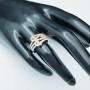 Bague en or 18 carats avec diamants certifiés - Modèle (Courbes)