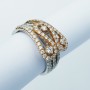 Anello in Oro 18 kt con Diamanti Certificati - Modello (Curves)