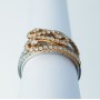 Bague en or 18 carats avec diamants certifiés - Modèle (Courbes)