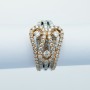 Bague en or 18 carats avec diamants certifiés - Modèle (Courbes)