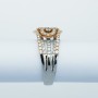 Bague en or 18 carats avec diamants certifiés - Modèle (Courbes)