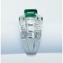 Bague en or 18kt avec émeraude et diamants certifiés - Modèle (Prague)