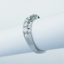 Anello Veretta in Oro 18kt con 5 Diamanti Certificati 0.50ct Totali - Modello (Flip)