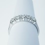 Anello Veretta in Oro 18kt con 5 Diamanti Certificati 0.50ct Totali - Modello (Flip)