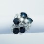 Bague en or 18kt avec saphirs et diamants certifiés - Modèle (Gerberas)