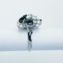 Bague en or 18kt avec saphirs et diamants certifiés - Modèle (Gerberas)