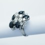 Bague en or 18kt avec saphirs et diamants certifiés - Modèle (Gerberas)