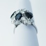 18kt gold ring with Certified Sapphires and Diamonds - Model (Gerberas)