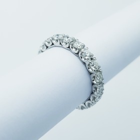 BAGUE D'ÉTERNITÉ VERETTA avec DIAMANTS CERTIFIÉS 1,30 ct Total