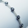 TENNIS BRACELET with CERTIFIED DIAMONDS and SAPPHIERS