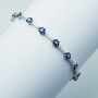 TENNIS BRACELET with CERTIFIED DIAMONDS and SAPPHIERS
